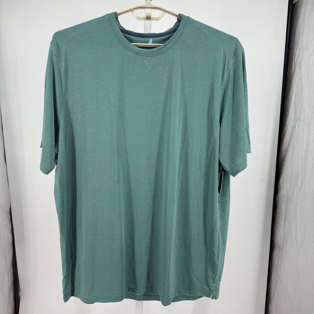 Johnnie-O The Course Performance T-Shirt Mens 2XL Cactus Green Crew Neck Tee NWT